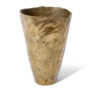 Kahari Vase Gold - 38cm by Elme Living, a Vases & Jars for sale on Style Sourcebook