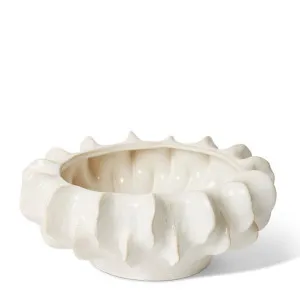 Kanika Bowl White - 16cm by Elme Living, a Vases & Jars for sale on Style Sourcebook