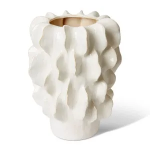 Kanika Tall Vase White - 51cm by Elme Living, a Vases & Jars for sale on Style Sourcebook