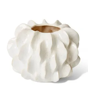 Kanika Vase White - 24cm by Elme Living, a Vases & Jars for sale on Style Sourcebook