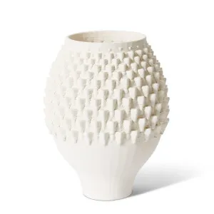 Kathari Vessel Ivory - 37cm by Elme Living, a Vases & Jars for sale on Style Sourcebook