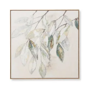 Leafy Hand Painted Wall Art Green - 100cm by Elme Living, a Artwork & Wall Decor for sale on Style Sourcebook