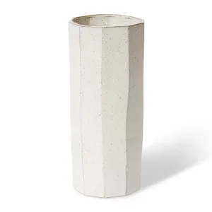 Letsha Vase Cream - 39cm by Elme Living, a Vases & Jars for sale on Style Sourcebook