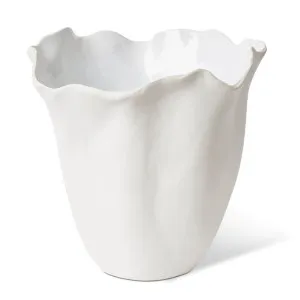 Lucia Vase White - 28cm by Elme Living, a Vases & Jars for sale on Style Sourcebook