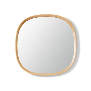 Maha Square Round Mirror Natural - 60cm by Elme Living, a Mirrors for sale on Style Sourcebook