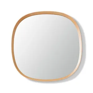 Maha Square Round Mirror Natural - 80cm by Elme Living, a Mirrors for sale on Style Sourcebook
