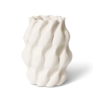 Mieke Vessel Ivory - 29cm by Elme Living, a Vases & Jars for sale on Style Sourcebook