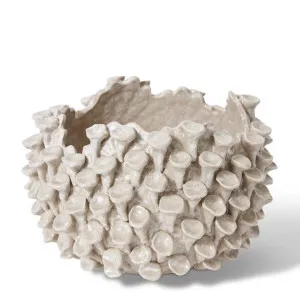 Mira Pot White Wash - 17cm by Elme Living, a Plant Holders for sale on Style Sourcebook