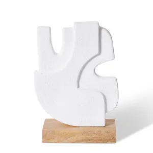 Muzaffar Sculpture White/Natural - 34cm by Elme Living, a Statues & Ornaments for sale on Style Sourcebook