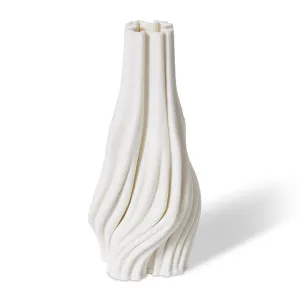 Roxy Vase White - 25cm by Elme Living, a Vases & Jars for sale on Style Sourcebook