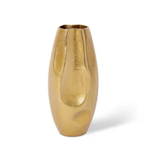 Wrigley Vase Gold - 29cm by Elme Living, a Vases & Jars for sale on Style Sourcebook