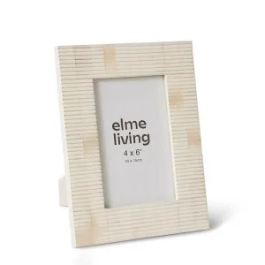 Zev 4 x 6" Photo Frame Cream - 15cm by Elme Living, a Decor for sale on Style Sourcebook