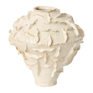 Emilio Porcelain Ivory Vase - 30cm by James Lane, a Vases & Jars for sale on Style Sourcebook