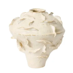 Emilio Porcelain Ivory Vase - 28cm by James Lane, a Vases & Jars for sale on Style Sourcebook