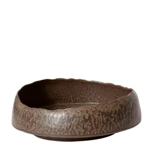Luciano Porcelain Dark Brown Bowl - 27cm by James Lane, a Decor for sale on Style Sourcebook