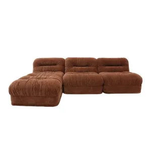 Reva Muse Rust 3 Seater Modular Chaise Sofa by James Lane, a Sofas for sale on Style Sourcebook