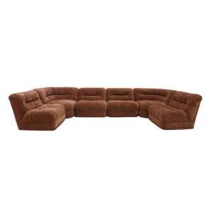 Reva Muse Rust 6 Seater U-Shaped Modular Sofa by James Lane, a Sofas for sale on Style Sourcebook