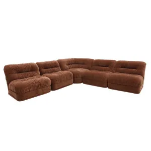 Reva Muse Rust 5 Seater Modular Corner Sofa by James Lane, a Sofas for sale on Style Sourcebook
