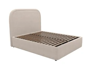 Libby Leo Gas Lift Bed Boucle Pumice Queen by James Lane, a Beds & Bed Frames for sale on Style Sourcebook
