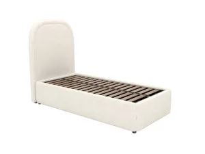 Libby Leo Gas Lift Bed Boucle Ivory Single by James Lane, a Beds & Bed Frames for sale on Style Sourcebook