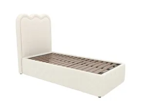 Miley Leo Gas Lift Bed Boucle Ivory King Single by James Lane, a Beds & Bed Frames for sale on Style Sourcebook