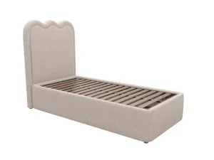 Miley Leo Gas Lift Bed Boucle Pumice King Single by James Lane, a Beds & Bed Frames for sale on Style Sourcebook