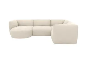 Dillon Muse Flax 4 Seater Corner Modular With Round Chaise by James Lane, a Sofas for sale on Style Sourcebook