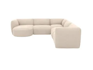 Dillon Avon Taupe 5 Seater Corner Modular With Round Chaise by James Lane, a Sofas for sale on Style Sourcebook