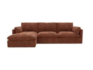 Willow Apt Muse Rust 3 Seater Chaise Sofa by James Lane, a Sofas for sale on Style Sourcebook