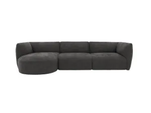 Dillon California Charcoal Round Chaise Sofa - 3 Seater by James Lane, a Sofas for sale on Style Sourcebook