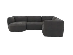 Dillon California Charcoal 4 Seater Corner Modular With Round Chaise by James Lane, a Sofas for sale on Style Sourcebook