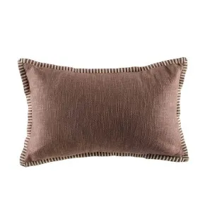 Barlow Chocolate Cushion 60 cm x 40 cm by Kas Australia, a Cushions, Decorative Pillows for sale on Style Sourcebook