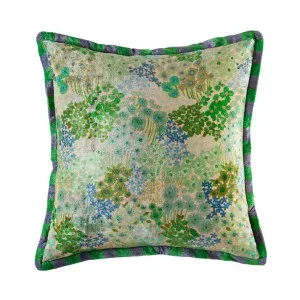 Clementine Green Cushion 50 cm x 50 cm by Kas Australia, a Cushions, Decorative Pillows for sale on Style Sourcebook