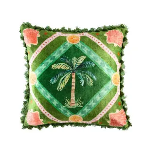 Palm Cove Green Cushion 50 cm x 50 cm by Kas Australia, a Cushions, Decorative Pillows for sale on Style Sourcebook