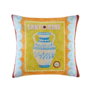 Santorini Multi Cushion 50 cm x 50 cm by Kas Australia, a Cushions, Decorative Pillows for sale on Style Sourcebook