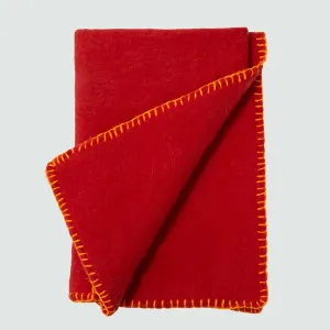 Livie Red Throw 130cm x 170cm by Kas Australia, a Throws for sale on Style Sourcebook