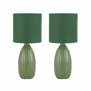 Nora Table Lamp Set of 2 Green by Lexi Lighting, a Lighting for sale on Style Sourcebook