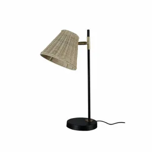 Yvette Table Lamp Natural Black by Lexi Lighting, a Lighting for sale on Style Sourcebook