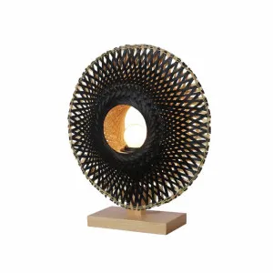 Yvonne Table Lamp Black Natrual by Lexi Lighting, a Lighting for sale on Style Sourcebook