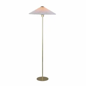 Peck Floor Lamp Gold White by Lexi Lighting, a Lighting for sale on Style Sourcebook