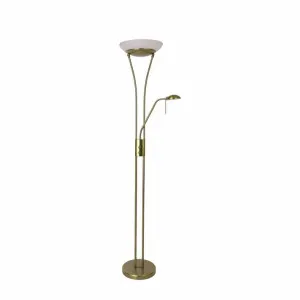 Reed LED Floor Lamp Antique Brass by Lexi Lighting, a Lighting for sale on Style Sourcebook