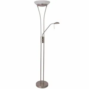 Reed LED Floor Lamp Satin Chrome by Lexi Lighting, a Lighting for sale on Style Sourcebook