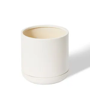 Angu Pot with Tray White by Elme Living, a Plant Holders for sale on Style Sourcebook