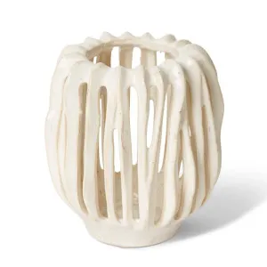 Onyeka Tall Candle Holder White by Elme Living, a Candle Holders for sale on Style Sourcebook