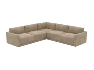 Haven Muse Soft Brown Corner Sofa - 7 Seater by James Lane, a Sofas for sale on Style Sourcebook