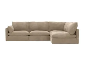 Willow Muse Soft Brown Corner Modular Sofa RAF Terminal - 4 Seater by James Lane, a Sofas for sale on Style Sourcebook
