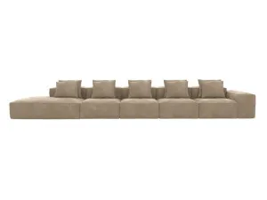 Riley Muse Soft Brown Modular Sofa Left Terminal - 6 Seater by James Lane, a Sofas for sale on Style Sourcebook