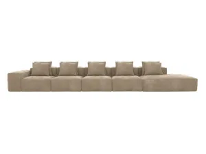 Riley Muse Soft Brown Modular Sofa Right Terminal - 6 Seater by James Lane, a Sofas for sale on Style Sourcebook