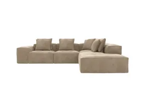 Riley Muse Soft Brown Corner Modular Sofa with Right Terminal - 5 Seater by James Lane, a Sofas for sale on Style Sourcebook