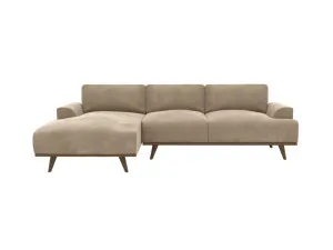 Dane Muse Soft Brown Left Arm Facing Chaise Sofa - 3 Seater by James Lane, a Sofas for sale on Style Sourcebook